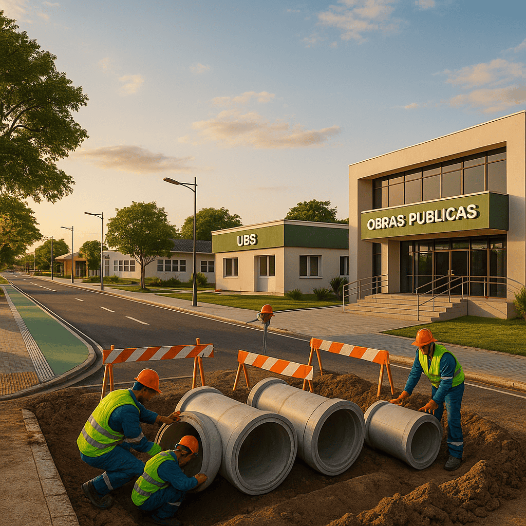 Obra pública construída pela Construtora Vieira em Rondonópolis